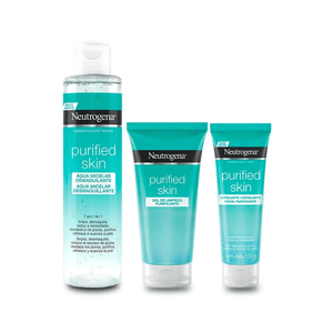 Pack Purified Agua Micelar + Exfoliante + Limpiador Neutrogena