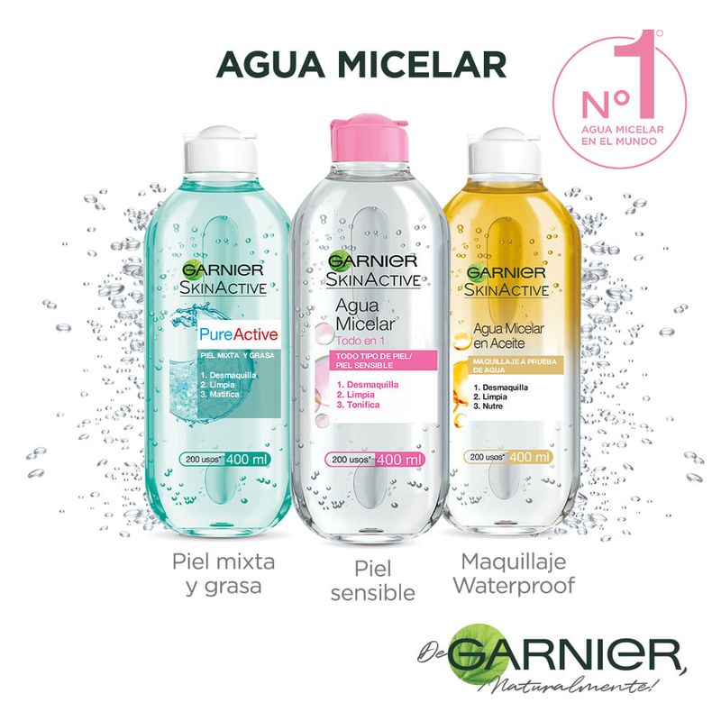 AGUA MICELAR EN ACEITE BIFASICA X100 ML - GARNIER –