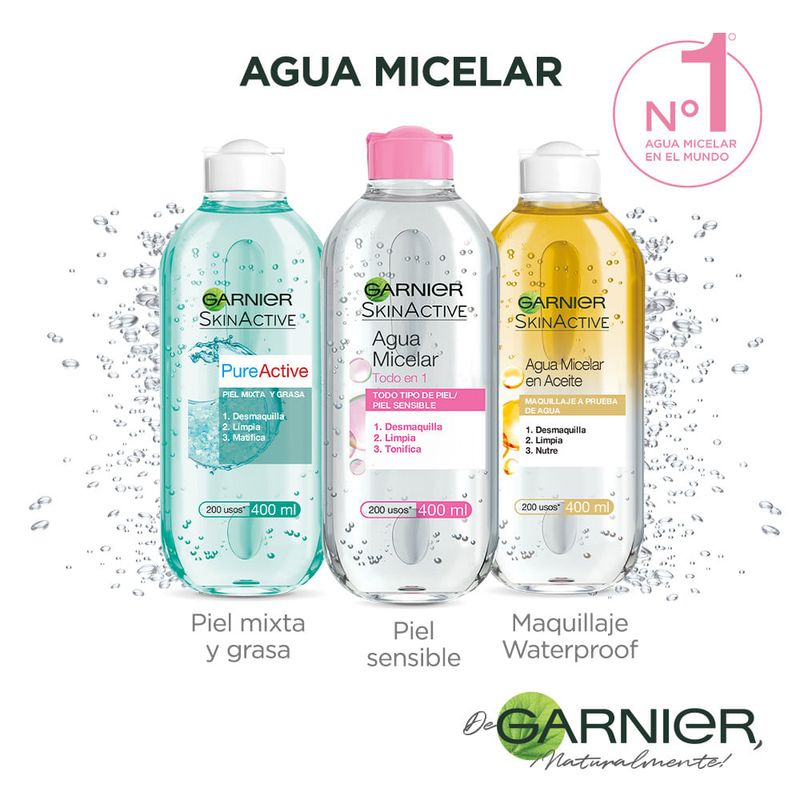 Agua Micelar Pure Active: Piel Mixta x 400ml