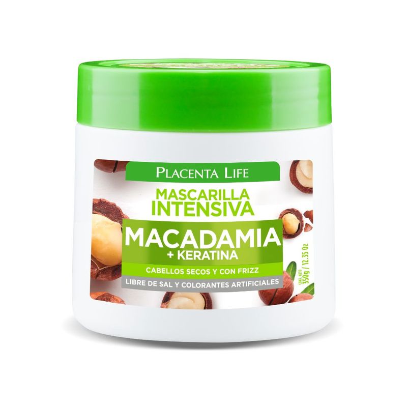 Ir a caminar Banquete etiqueta PLACENTA LIFE SALOON Tratamiento Saloon Macadamia Oil y Keratina Líquida  350 gr - Aruma