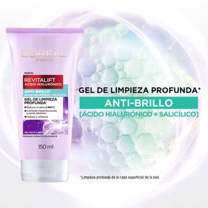 Gel Limpieza Oil Control Revitalift Ácido Hialuronico Dermo Loreal Paris
