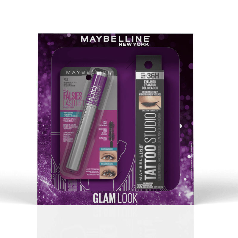 Pack Maybelline Mascara Falsies Lash Lift Wtp + Tatto Studio Brow