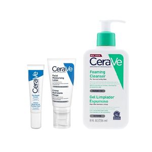 Set Gel Limp Cerave 236ml + Loc Hid Cv Facial Ultra Ligera 52ml + Crema  Cv Contorno De Ojos 14 ml