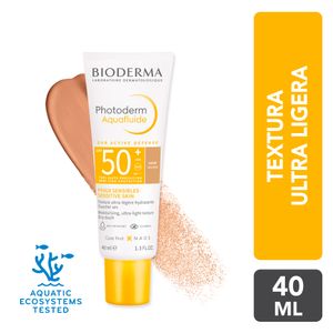 Bloqueador Photoderm Max Aqua Fluide Teinte Doreé SPF50 Protección Solar 40ml Bioderma