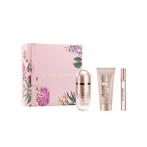 212 Vip Rose Edp 80ml Carolina Herrera + Body Lotion 100ml+ Travel Spray10ml