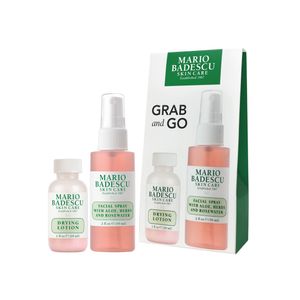 Set De Viaje Mario Badescu Grab And Go (Loción Secante 29 ml + Bruma Facial Travel Size Aloe, Hierbas Y Agua De Rosas 59 ml)