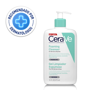 Gel Limpiador Foaming Cleanser Piel Grasa 473ml Cerave