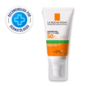 Bloqueador Solar Anthelios UV Mune 400 Oil Control Gel Crema Sin Color SPF50+ 50ml La Roche Posay