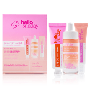 Pack Hello Sunday The Everyday Essentials (Crema De Manos 30ml + Vitamina C 30ml + Bálsamo De Labios 15ml)