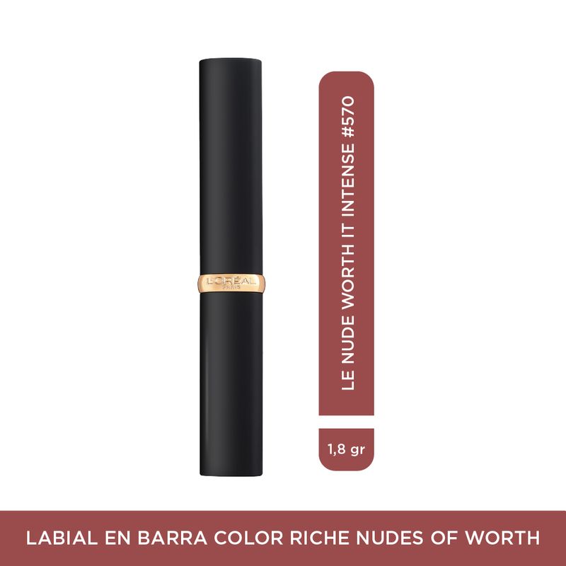 Labial-Loreal-Paris-Color-Riche-Mate-Tono-570-Nude-Worth-It-Intense