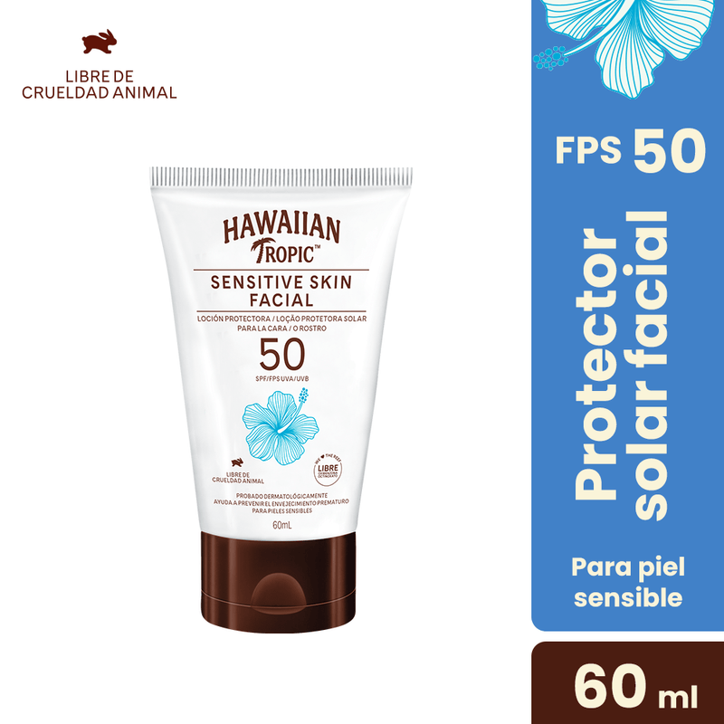 Bloqueador-Solar-Hawaiian-Tropic-Sensitive-Skin-Facial-SPF50-60ml