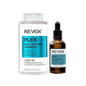 Pack Revox The Hair & Scalp Set (Shampoo Revox B77 Plex Multipéptido Step 4P 260Ml + Serum Revox Just Multipéptidos Para Cabello 30Ml)
