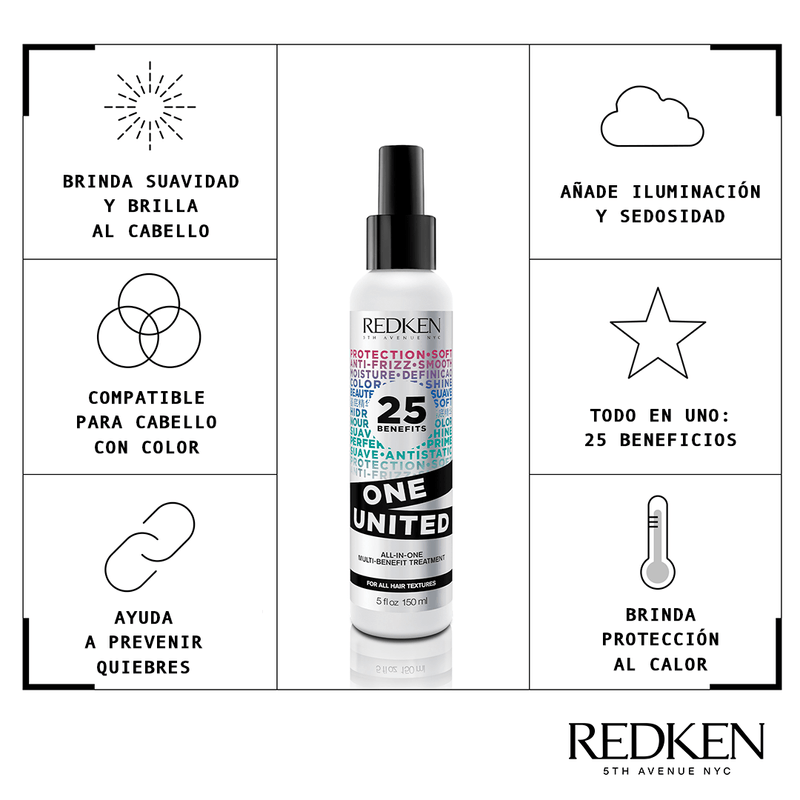 Pack Redken Dúo One United Spray One 150 ml + Aceite ligero Anti-Static Oil Frizz Dismiss 125ml-1747084306631