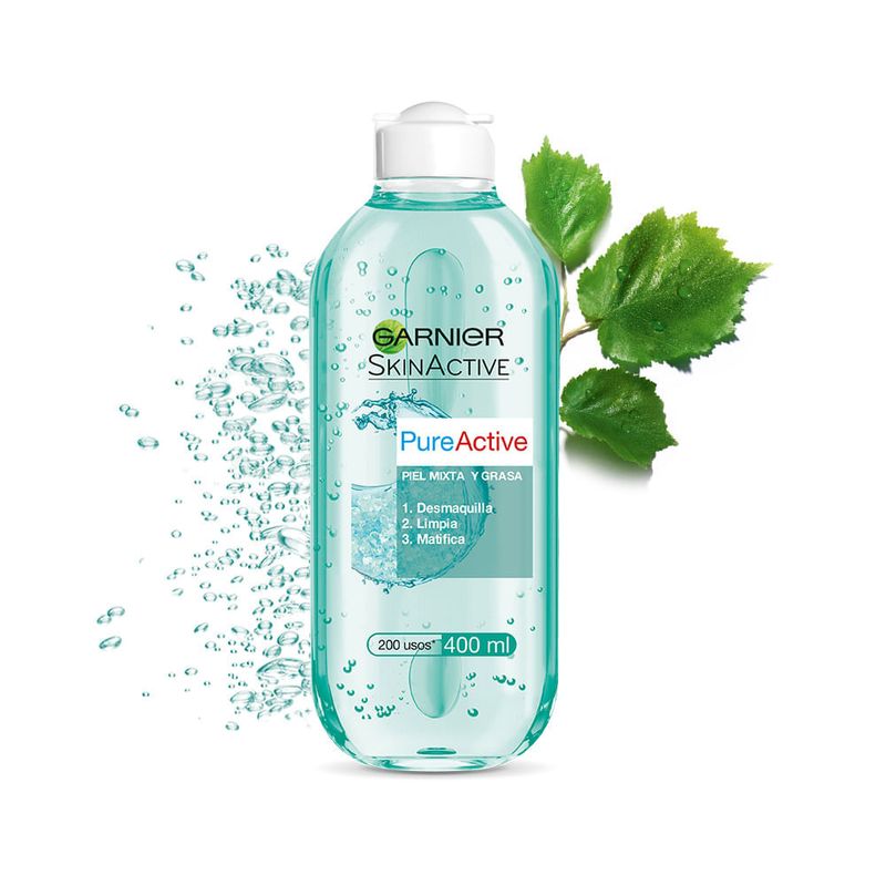 Pack Agua Micelar Pure Active 400Ml + Agua Micelar Bifasica 100Ml Skin Garnier-1747250328487