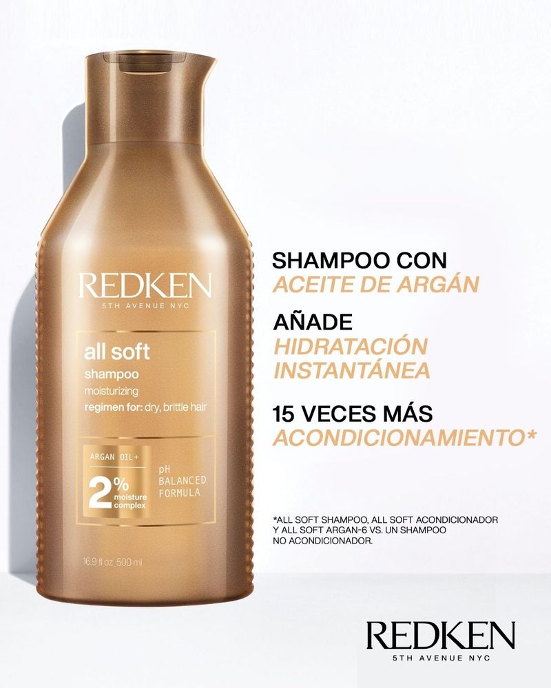 Pack All Soft Shampoo 500 ml + Acondicionador 500 ml Redken-1747250788027