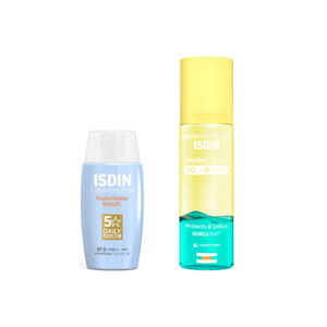 Pack ISDIN: Fotoprotector Fusion Water Magic SPF 50 X 50 ml + Fotoprotector ISDIN Hydrolotion 50+ 200ml