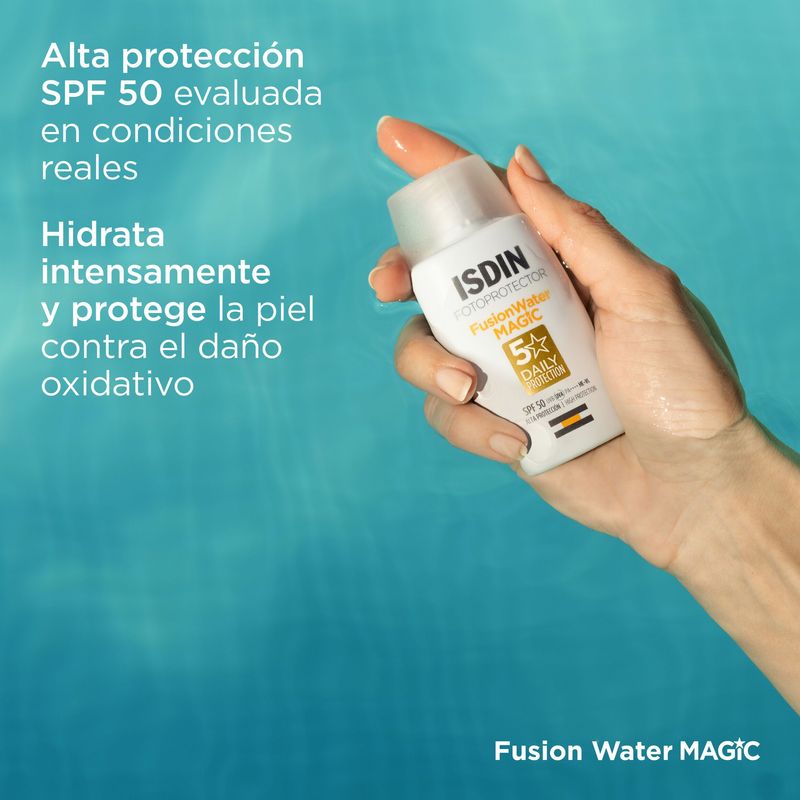Pack ISDIN: Fotoprotector Fusion Water Magic SPF 50 X 50 ml + Fotoprotector ISDIN Hydrolotion 50+ 200ml-1747417371626