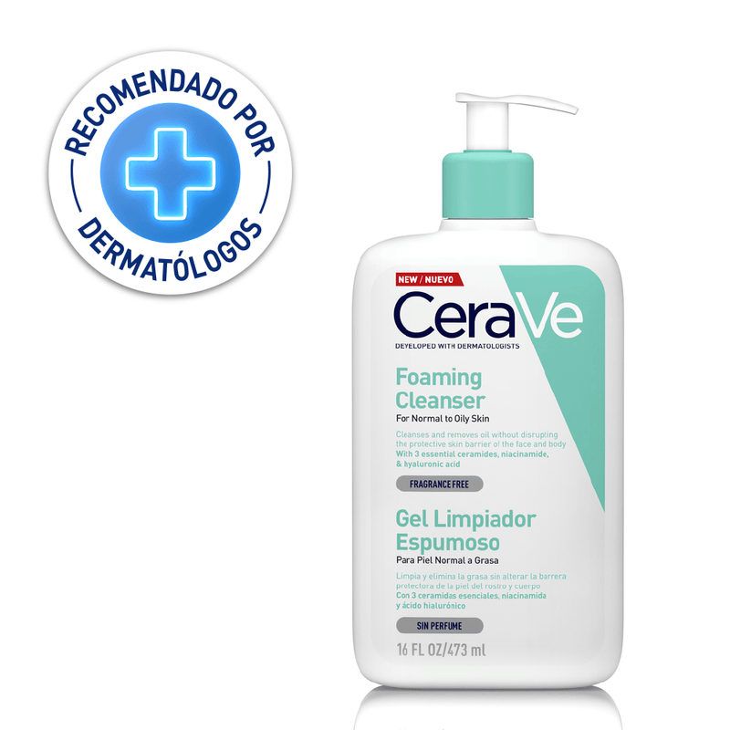 Pack Cerave Gel Limpiador Espumoso Piel Normal A Grasa 473ml+Limpiador Hidratante Piel Normal A Seca 473ml-1757605423588