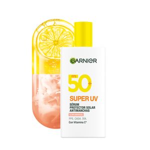 Protector Solar Facial Fluido Super UV Antimanchas Glow Universal FPS 50+ Garnier 40ml