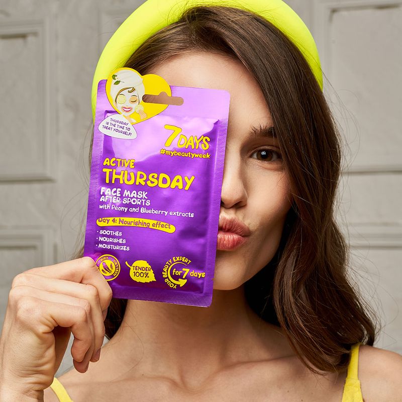 Mascarilla Facial 7 Days Active Thursday With Peony And Blueberry-1768575046285