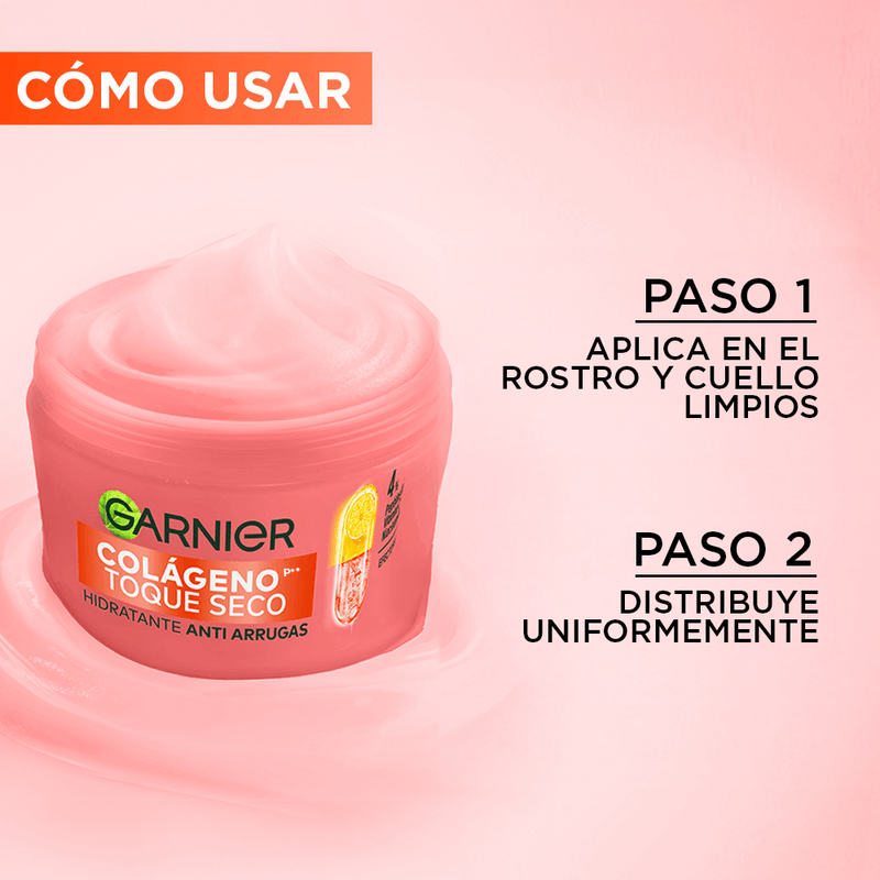 Crema Hidratante Skin Garnier Toque Seco Colágeno
