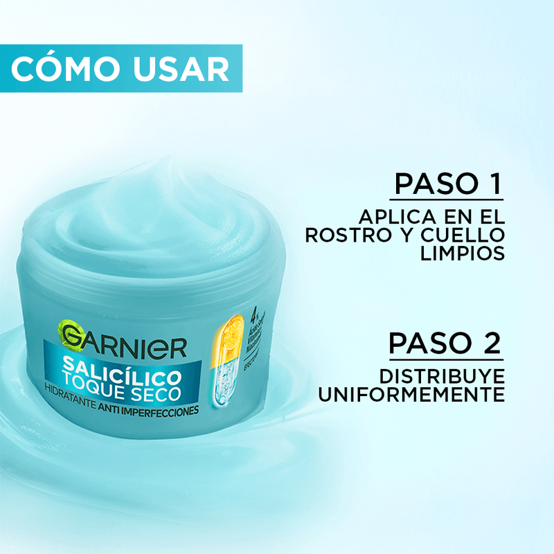 Crema Hidratante Skin Garnier Toque Seco Salicílico